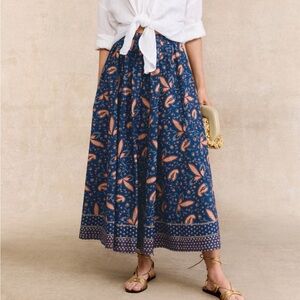 Polo Ralph Lauren Midi Printed Floral Skirt